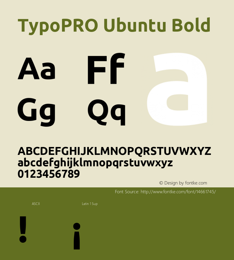 TypoPRO Ubuntu Bold Version 0.80图片样张