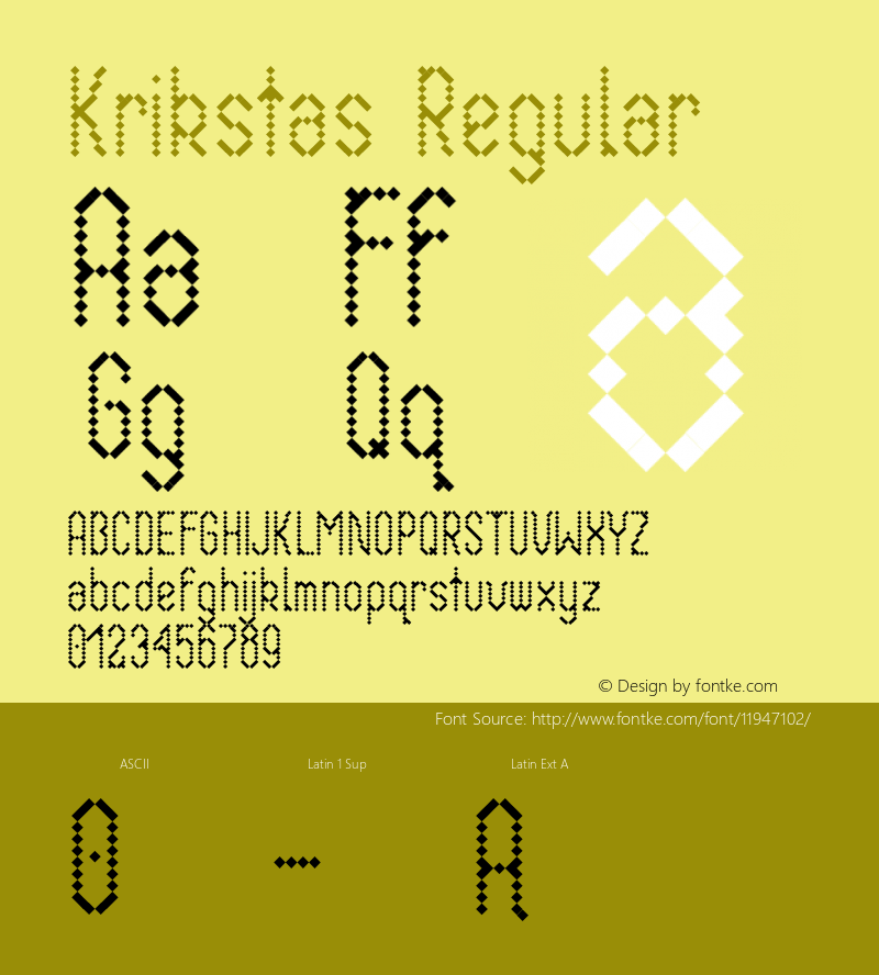 Krikstas Regular Version 1.000 2008 initial release图片样张