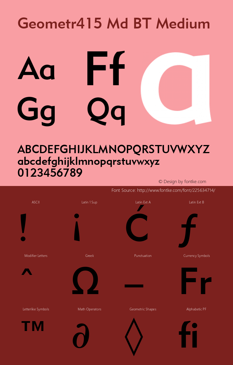 Geometr415 Md BT Medium Version 1.01 emb4-OT图片样张