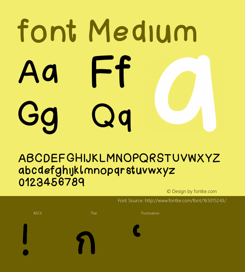 font Version 001.000图片样张