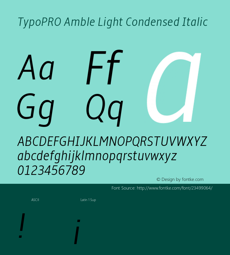 TypoPRO Amble LtCn Version 1.00000; 2009图片样张