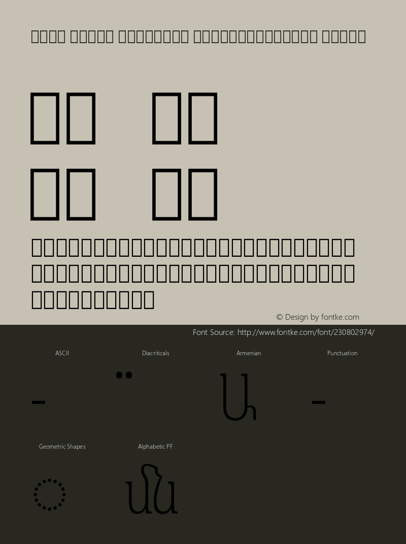 Noto Serif Armenian ExtraCondensed Light Version 2.005图片样张