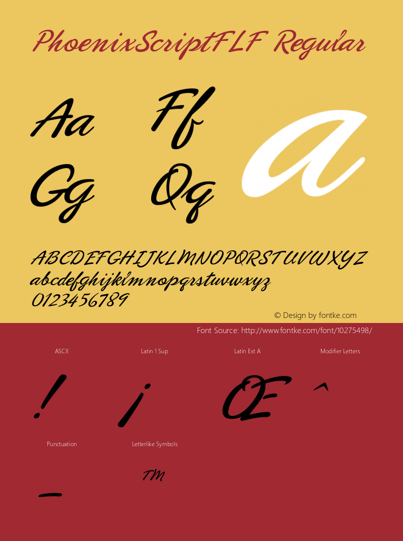 PhoenixScriptFLF Regular 1.0图片样张