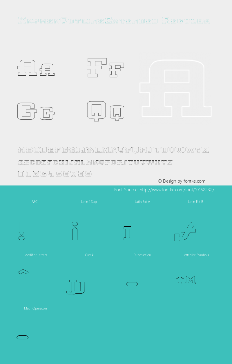 KnomenOutlineExtended Regular Rev. 003.000图片样张