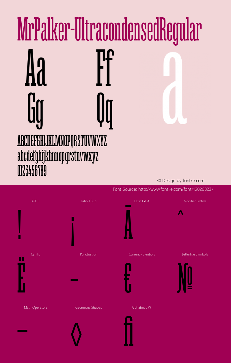 MrPalker-UltracondensedRegular ☞ Version 1.000;com.myfonts.easy.letterheadrussia.mr-palker.ultracondensed-regular.wfkit2.version.4vYq图片样张