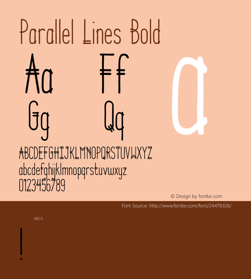 Parallel Lines Bold Version 1.00 2016图片样张