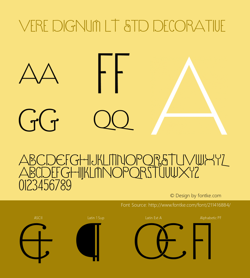 VereDignumLTStd-Decorative Version 2.100;PS 002.001;hotconv 1.0.38图片样张