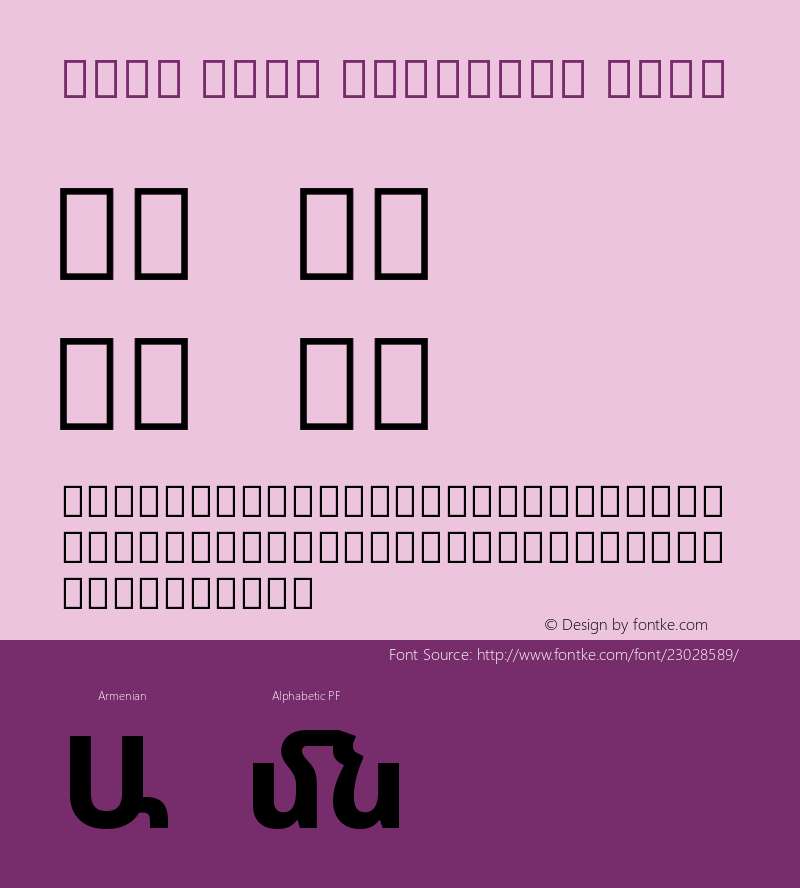 NotoSansArmenian-Bold Version 1.000; ttfautohint (v1.6)图片样张