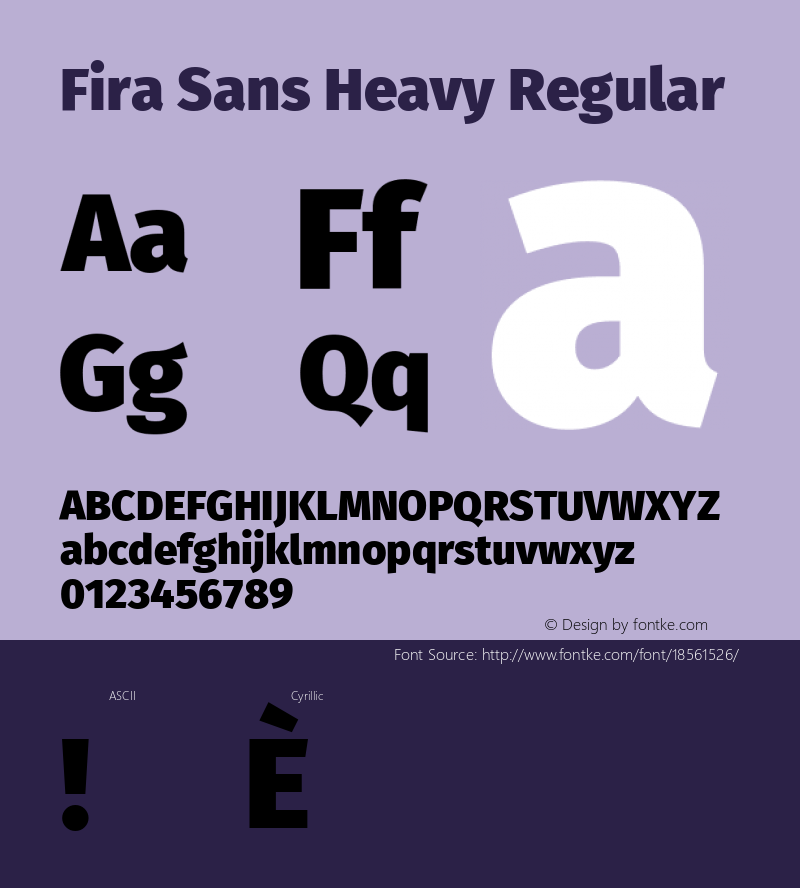 Fira Sans Heavy Regular Version 4.203;PS 004.203;hotconv 1.0.88;makeotf.lib2.5.64775; ttfautohint (v1.4.1)图片样张