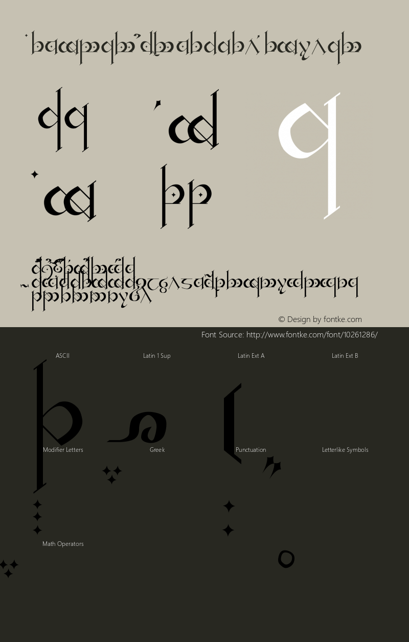 Tengwar Mornedhel Regular 1.0: 9 Aug '04图片样张