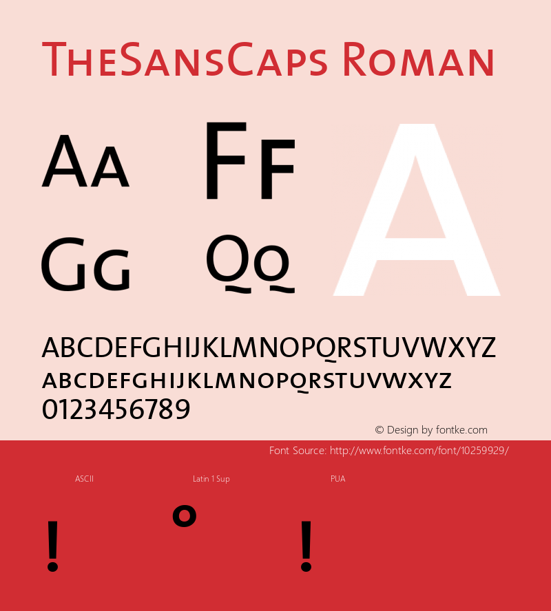 TheSansCaps Roman Version 1.00图片样张