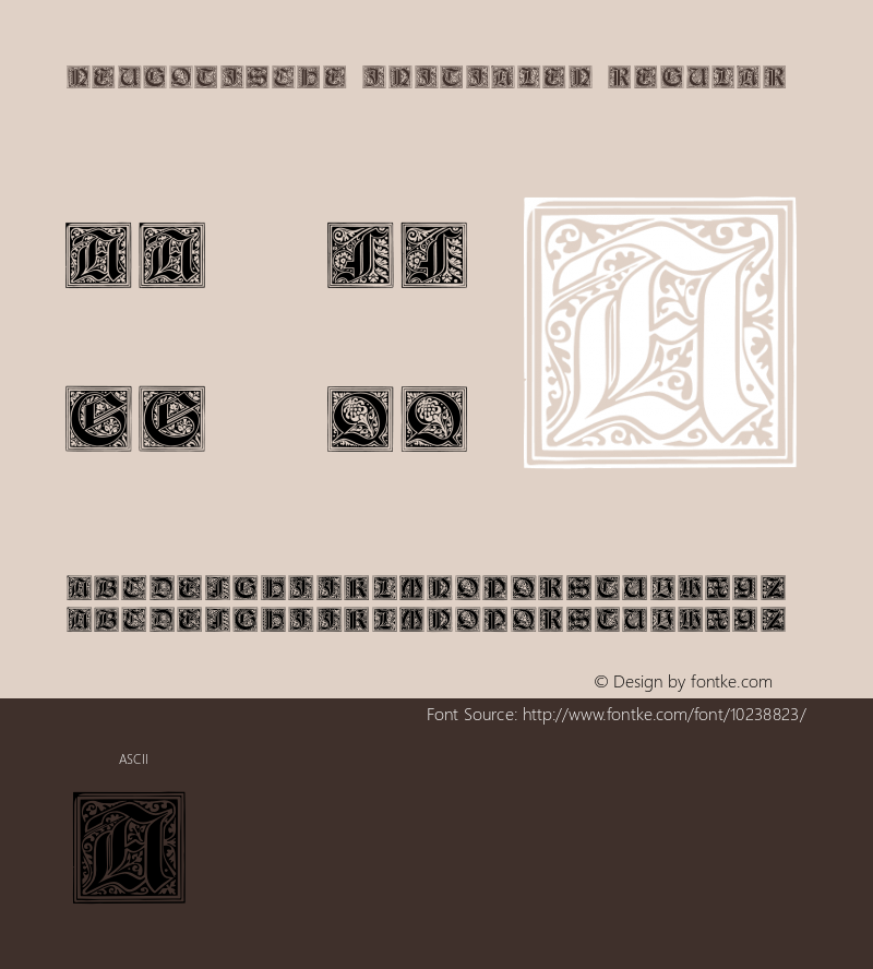 Neugotische Initialen Regular OTF 1.000;PS 001.000;Core 1.0.29图片样张