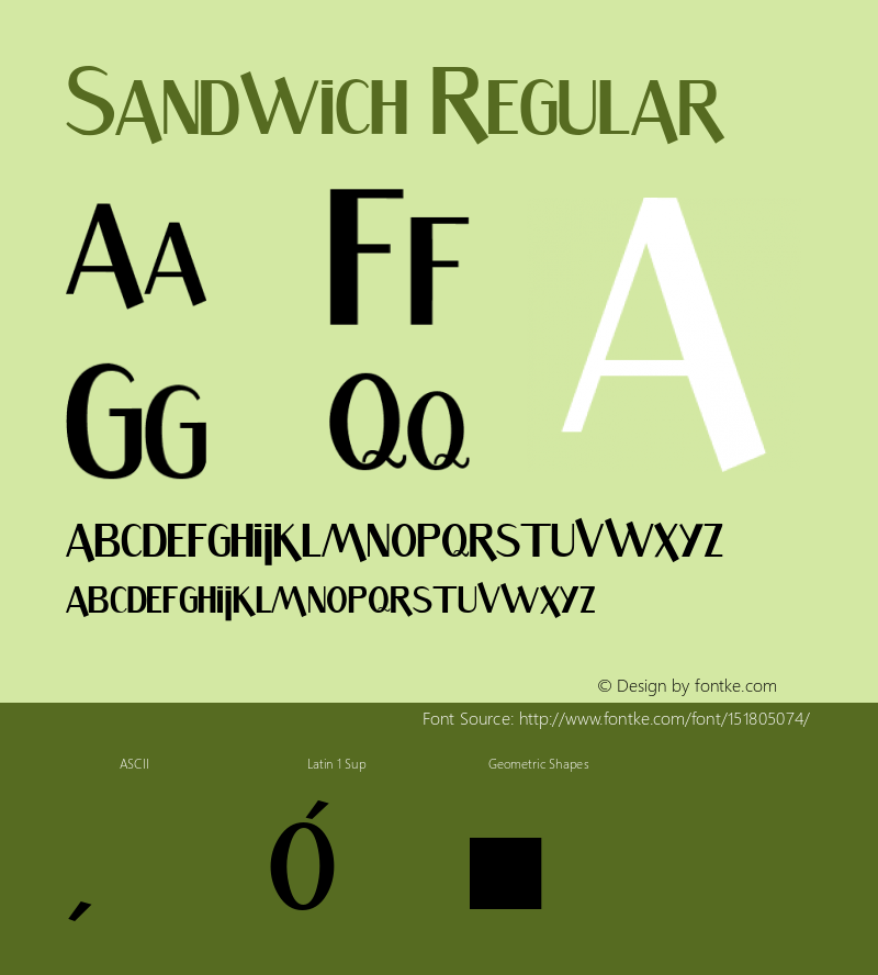 Sandwich Regular 1.0图片样张