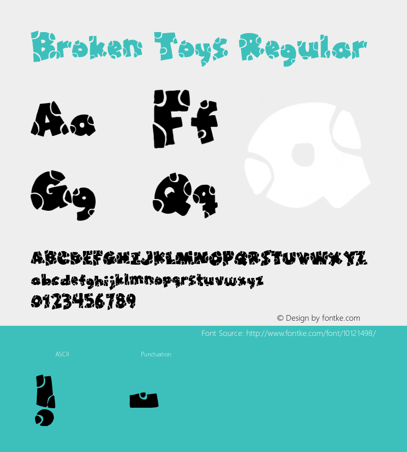 Broken Toys Regular www.pizzadude.cjb.net图片样张