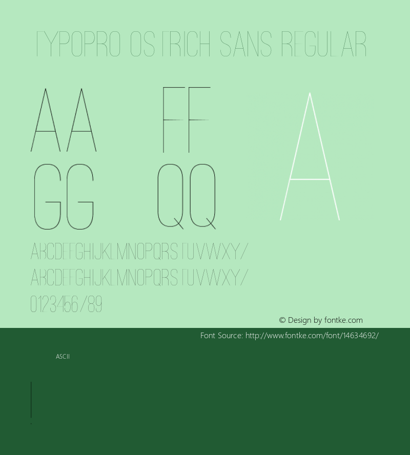 TypoPRO Ostrich Sans Regular Version 1.001;PS 001.001;hotconv 1.0.70;makeotf.lib2.5.58329图片样张