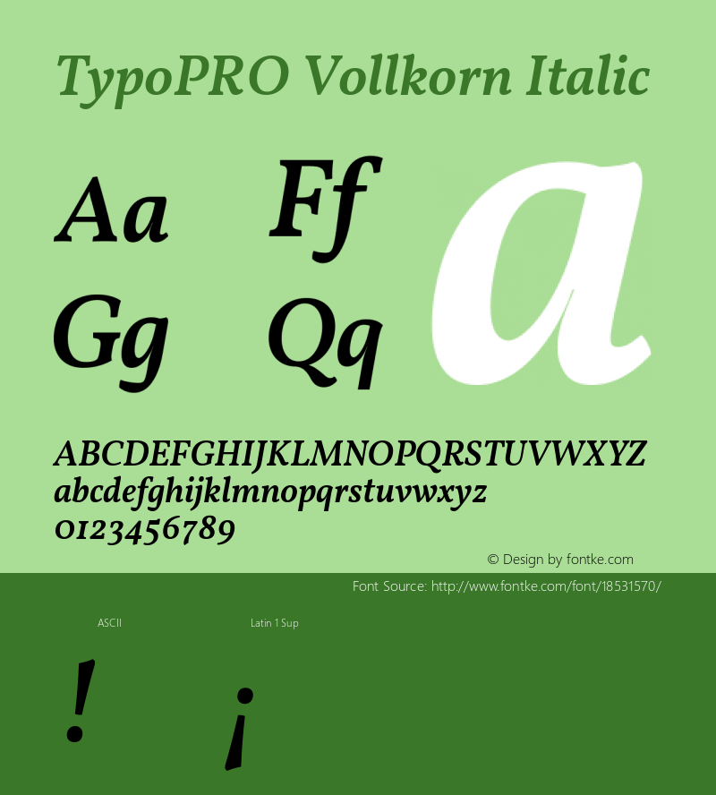 TypoPRO Vollkorn Italic Version 3.005;PS 003.005;hotconv 1.0.70;makeotf.lib2.5.58329图片样张