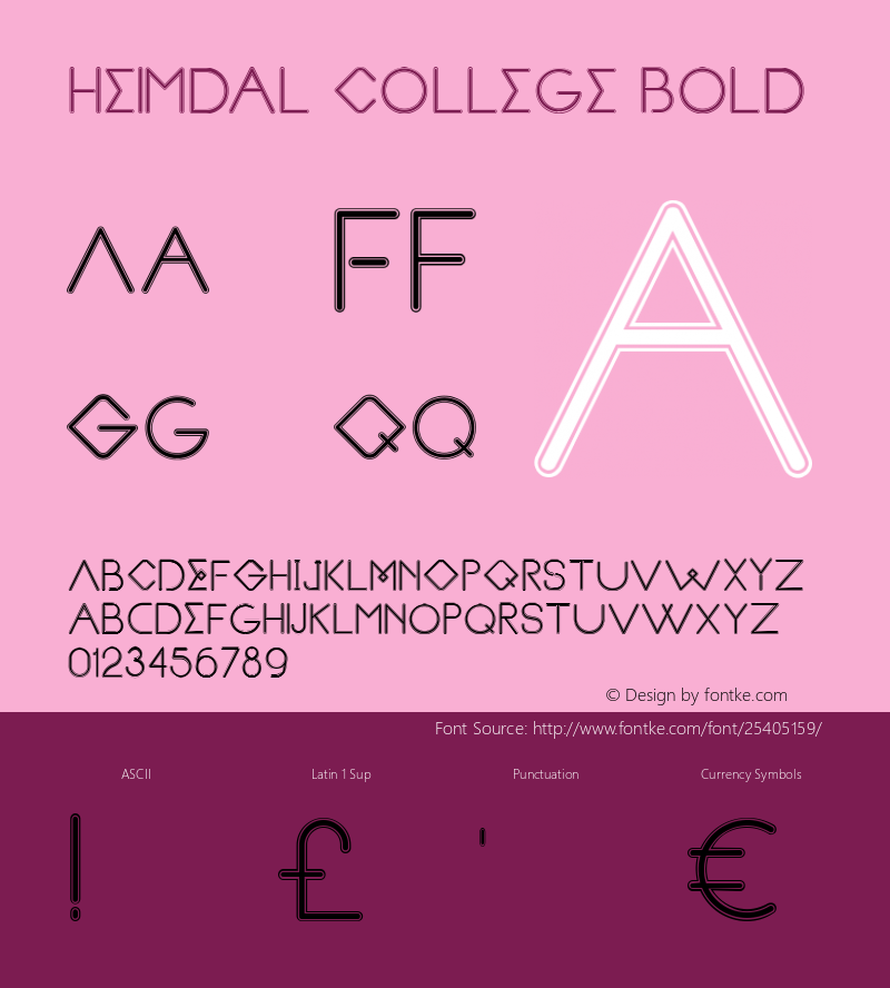 Heimdal College Bold Version 1.000图片样张