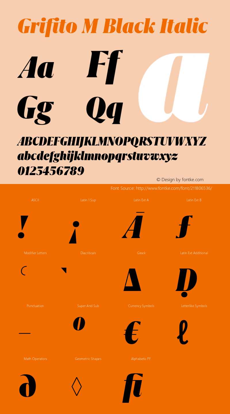 Grifito M Black Italic Version 2.002图片样张