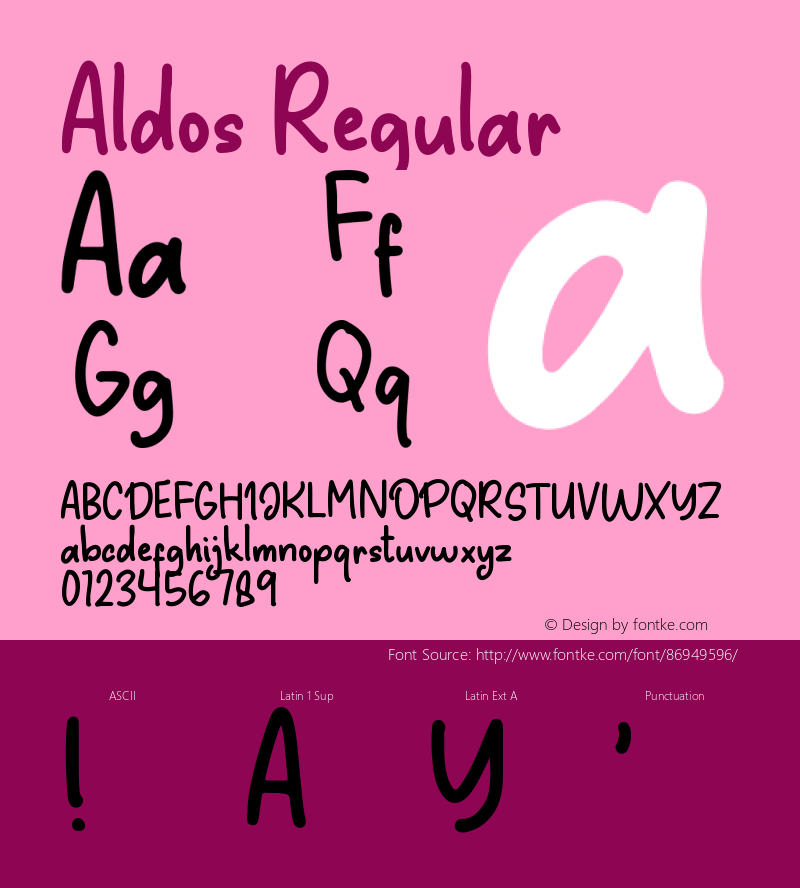 Aldos Version 1.002;Fontself Maker 3.5.1图片样张