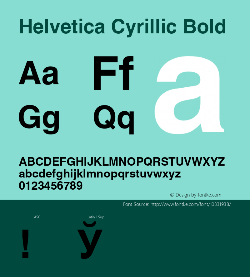 Helvetica Cyrillic Bold 001.000图片样张