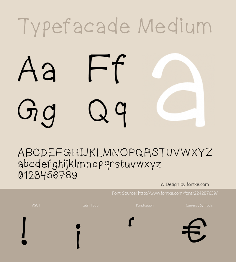 Typefacade Version 001.000图片样张