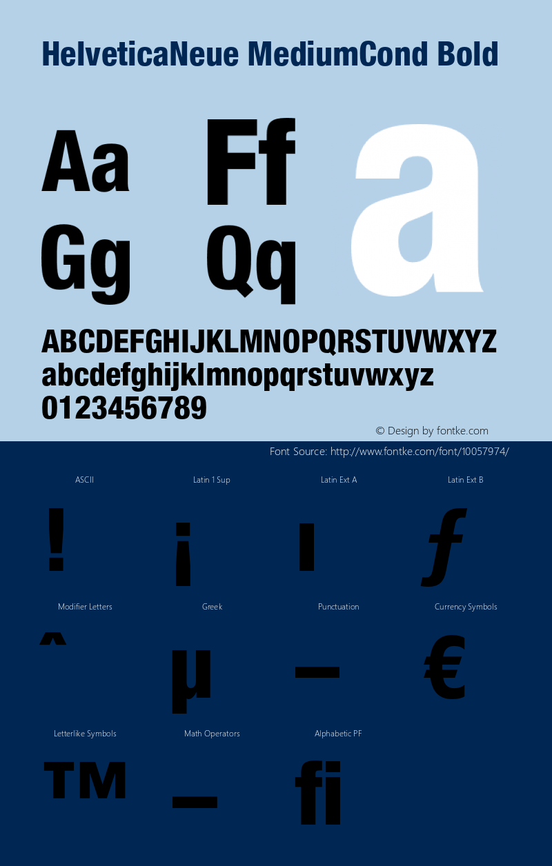 HelveticaNeue MediumCond Bold OTF 1.0;PS 001.000;Core 1.0.22图片样张