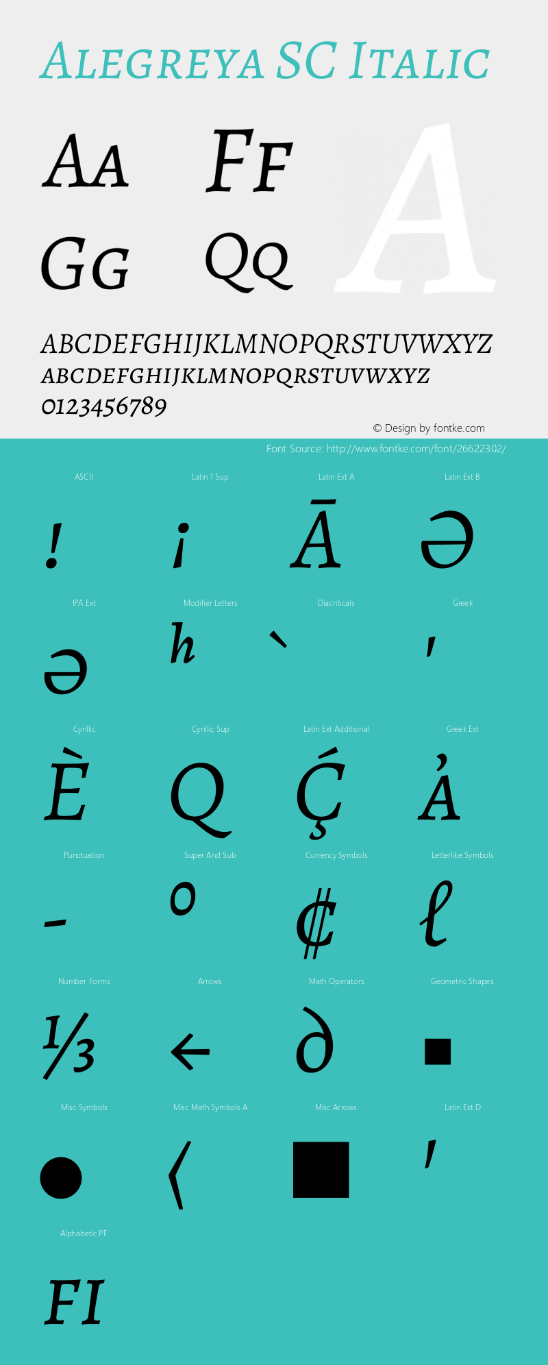 Alegreya SC Italic Version 2.008; ttfautohint (v1.8)图片样张