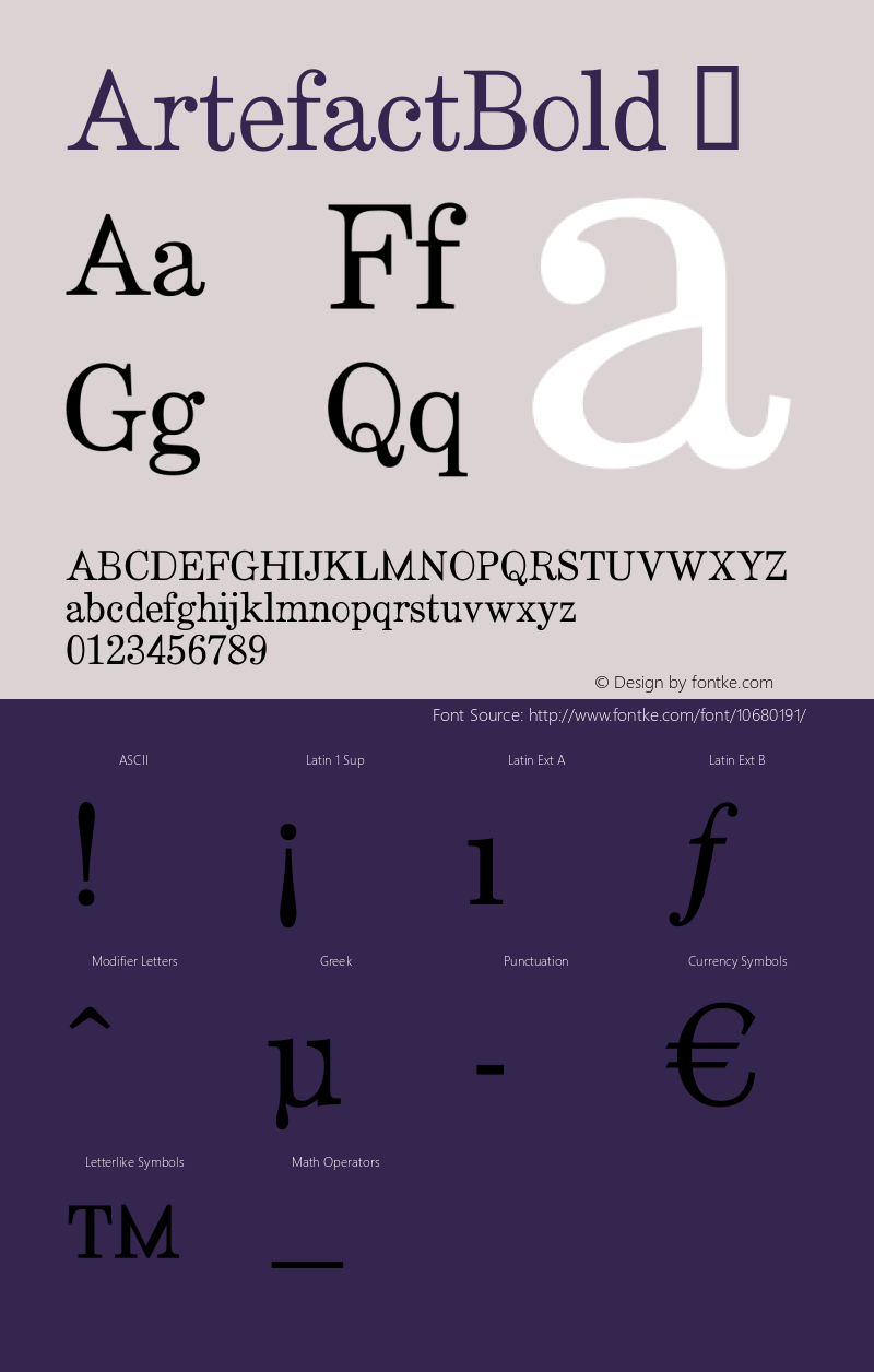 ArtefactBold ☞ Version 2.02;com.myfonts.easy.shinn.artefact.bold.wfkit2.version.Bg6图片样张