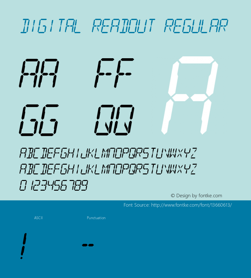 Digital Readout Regular 1.1图片样张