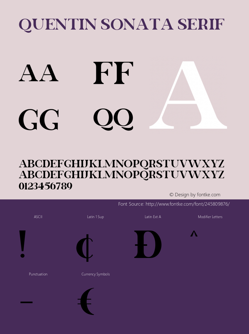 Quentin Sonata-Serif Version 1.000图片样张