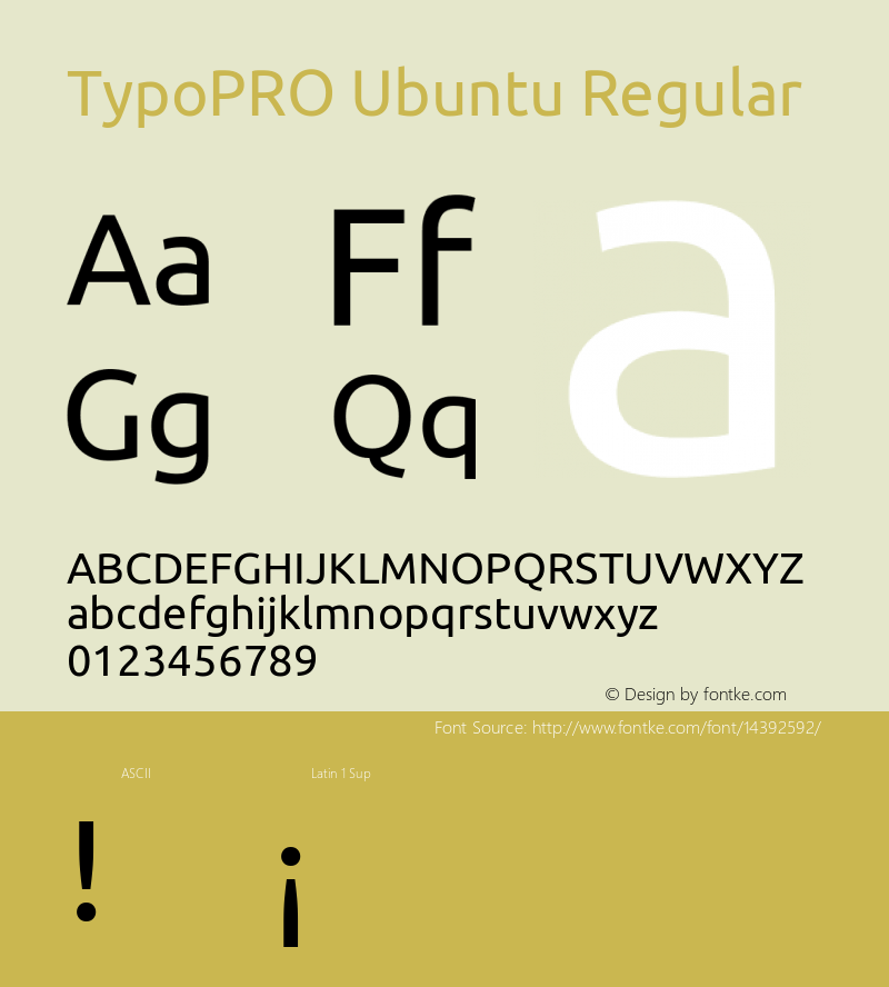 TypoPRO Ubuntu Regular Version 0.80图片样张