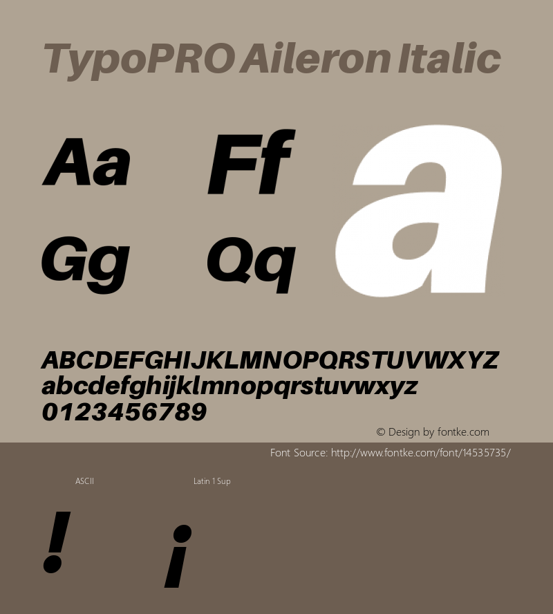 TypoPRO Aileron Italic Version 1.000;PS 001.000;hotconv 1.0.70;makeotf.lib2.5.58329图片样张