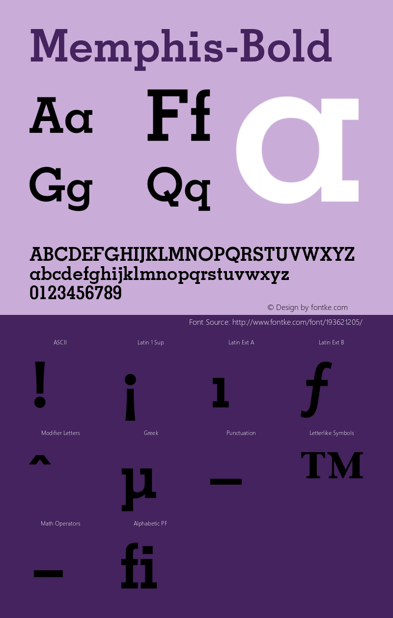 ☞Memphis Bold Version 001.001 ;com.myfonts.easy.mti.memphis.bold.wfkit2.version.tBK图片样张