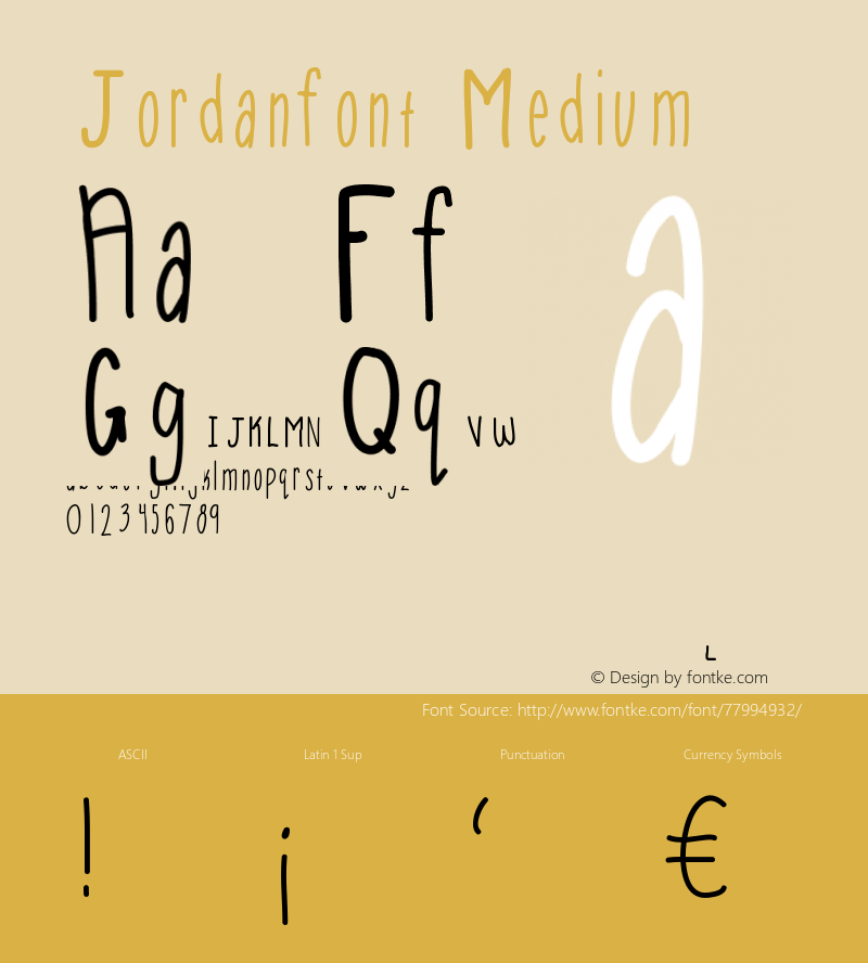 Jordanfont Version 001.000图片样张