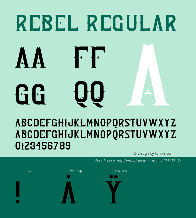 Rebel Version 1.002;Fontself Maker 2.1.2图片样张