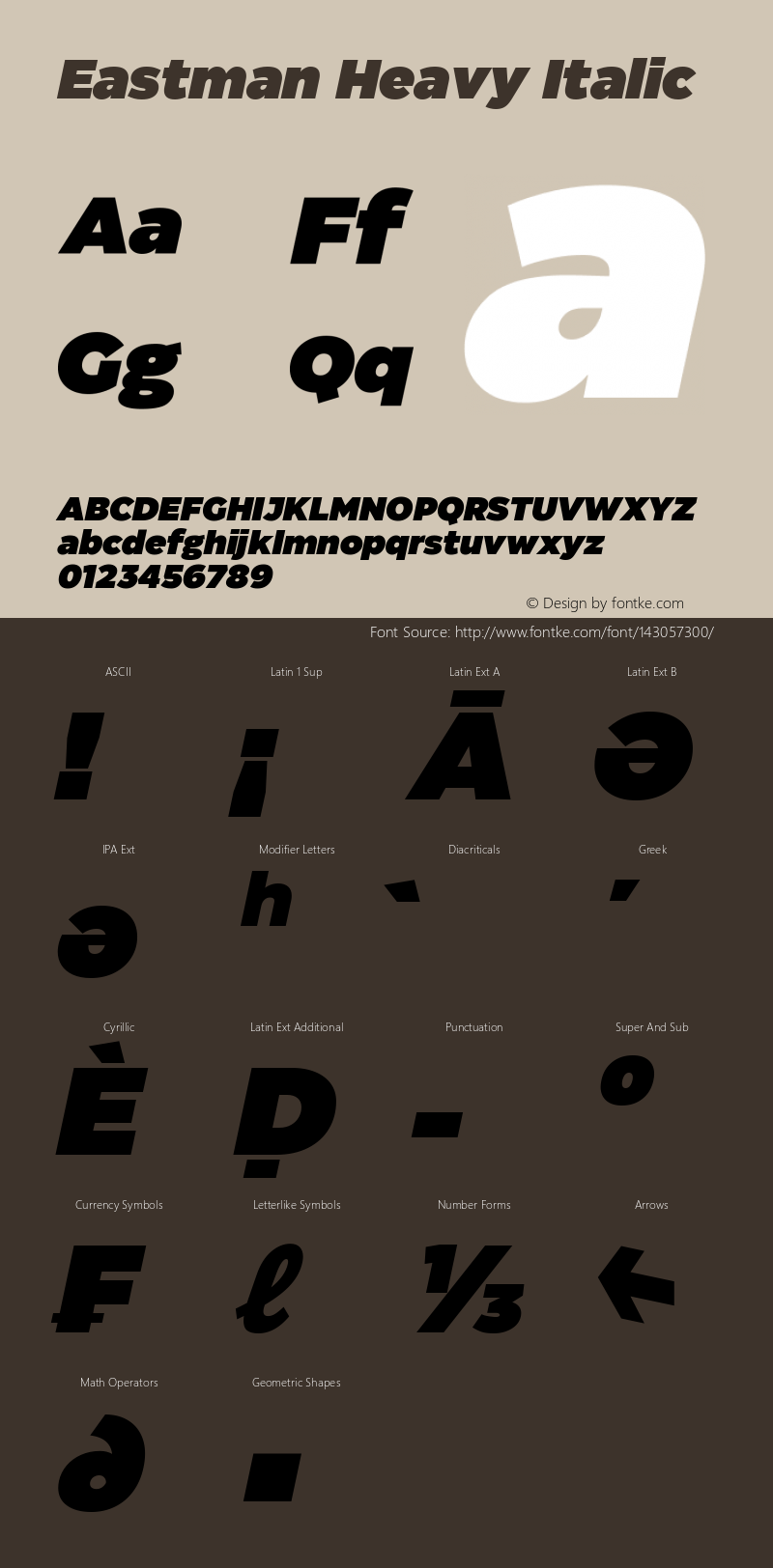 Eastman Heavy Italic Version 1.001图片样张