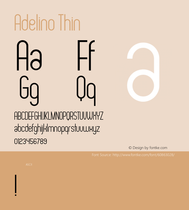 Adelino Thin Version 1.000图片样张