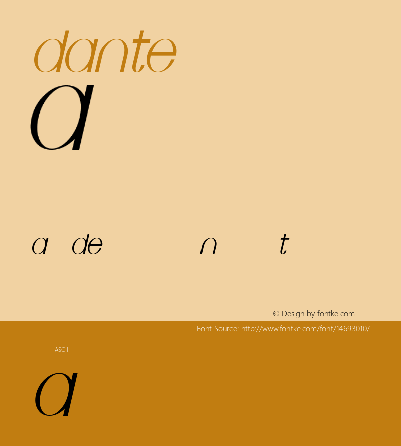 DANTE Italic Version 0.01图片样张