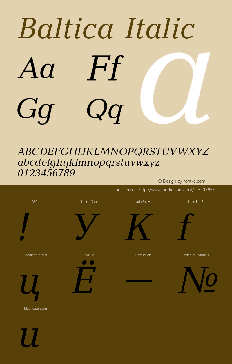 Baltica Italic 001.001图片样张