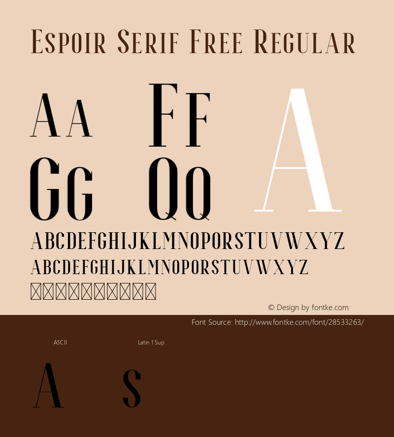 Espoir Serif Free Regular 1.0图片样张