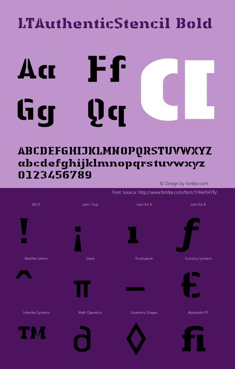 LTAuthenticStencil-Heavy 005.000图片样张