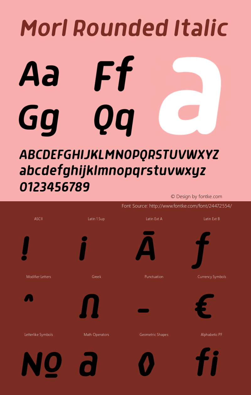 Morl Rounded Italic Version 1.000图片样张