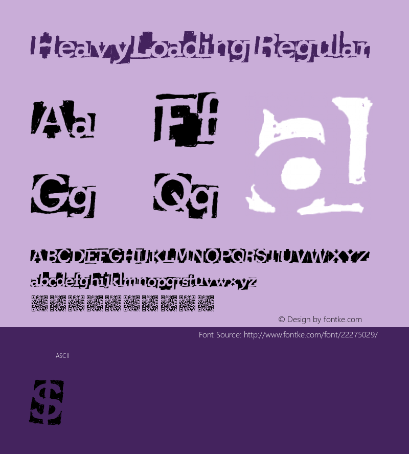 HeavyLoading Version 1.00 November 27, 2014, initial release图片样张