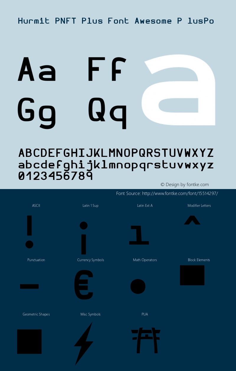 Hurmit PNFT Plus Font Awesome P lusPo Version 0.4.0图片样张