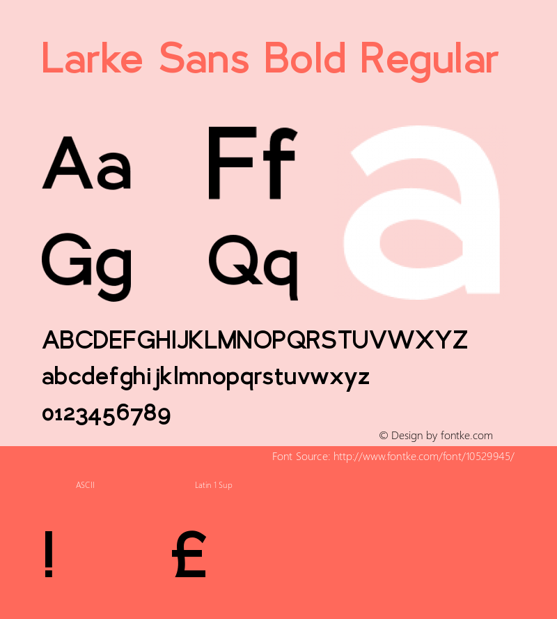 Larke Sans Bold Regular Version 1.0图片样张