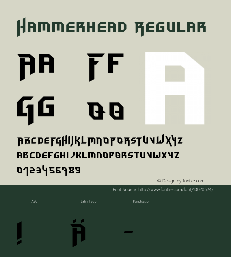 Hammerhead Regular Fontmaker 2.0 (07.04.1999)图片样张