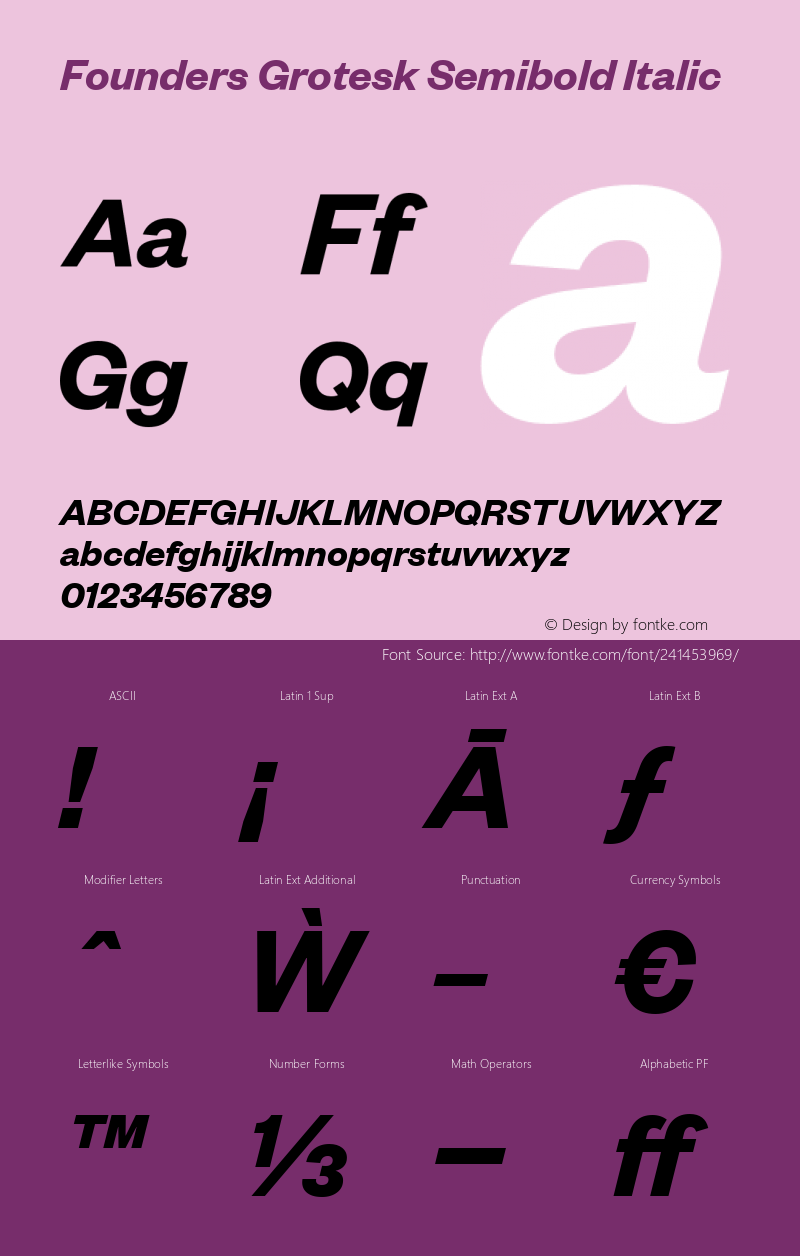 Founders Grotesk Semibold Italic Version 2.001图片样张