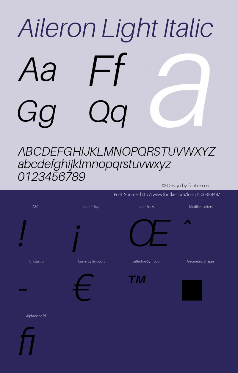 Aileron Light Italic Version 1.102;PS 001.102;hotconv 1.0.70;makeotf.lib2.5.58329图片样张