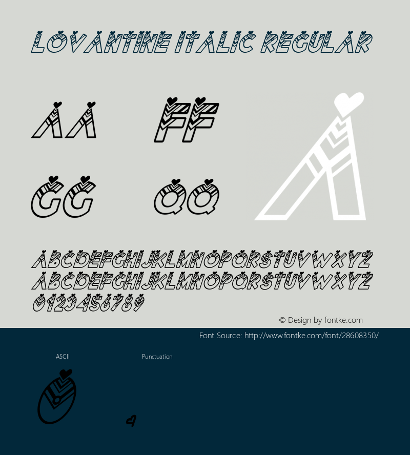 Lovantine italic Version 1.00;February 20, 2019;FontCreator 11.5.0.2427 64-bit图片样张