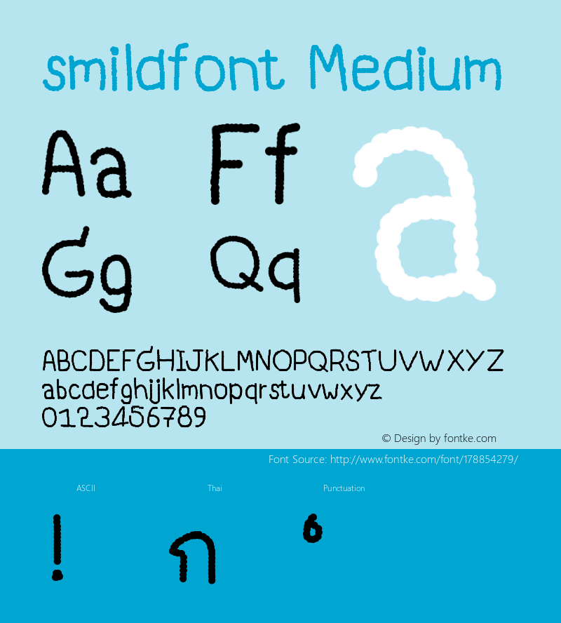 smildfont Version 001.000图片样张